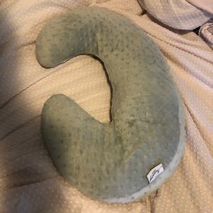 Gray Minky Nursing Pillow